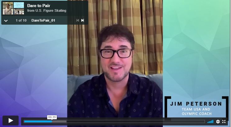A video screenshot from Dare to Pair videos where Rocky Marval is talking to the camera.