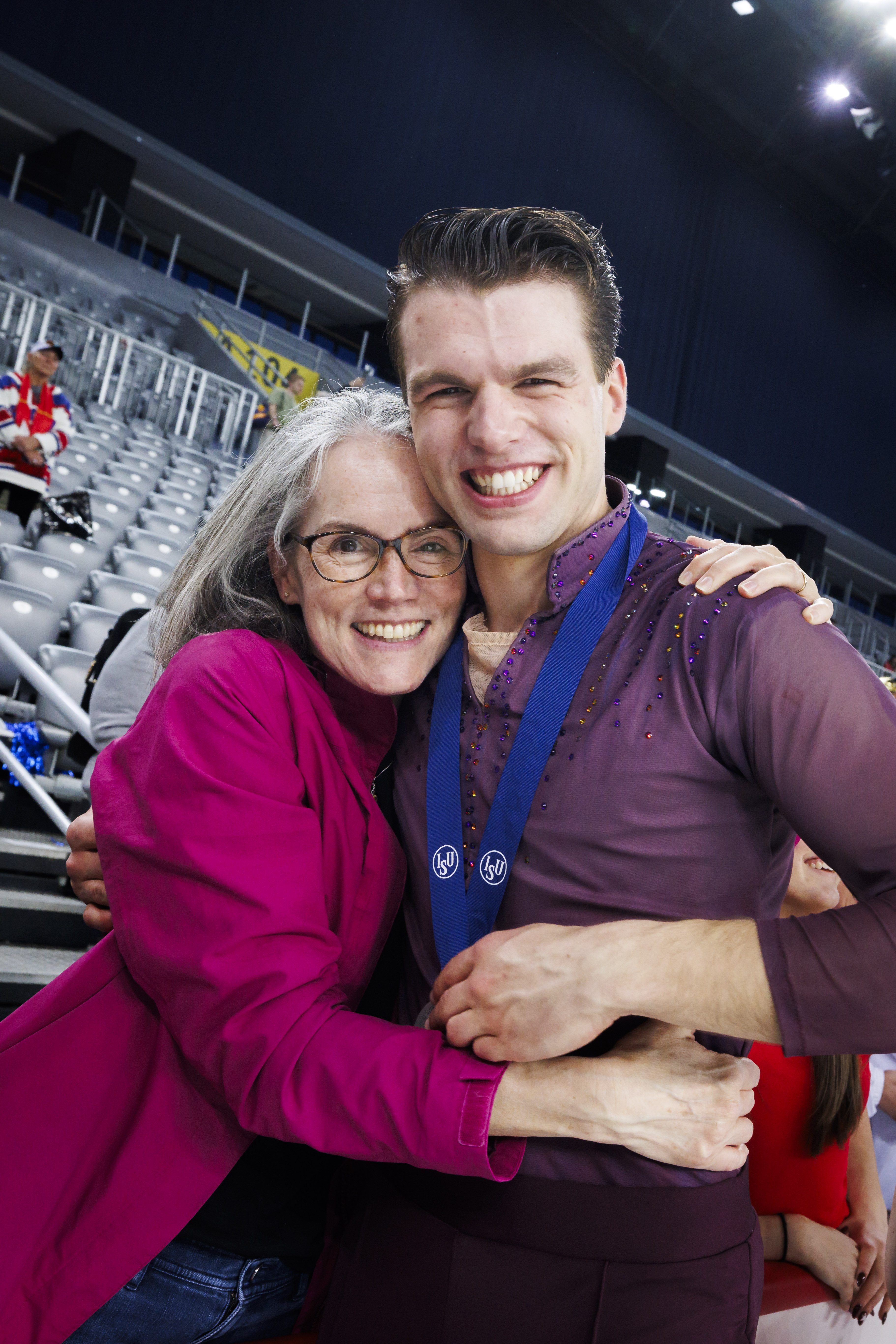 Stephen Murray and his mother share a special moment at 2024 Worlds.