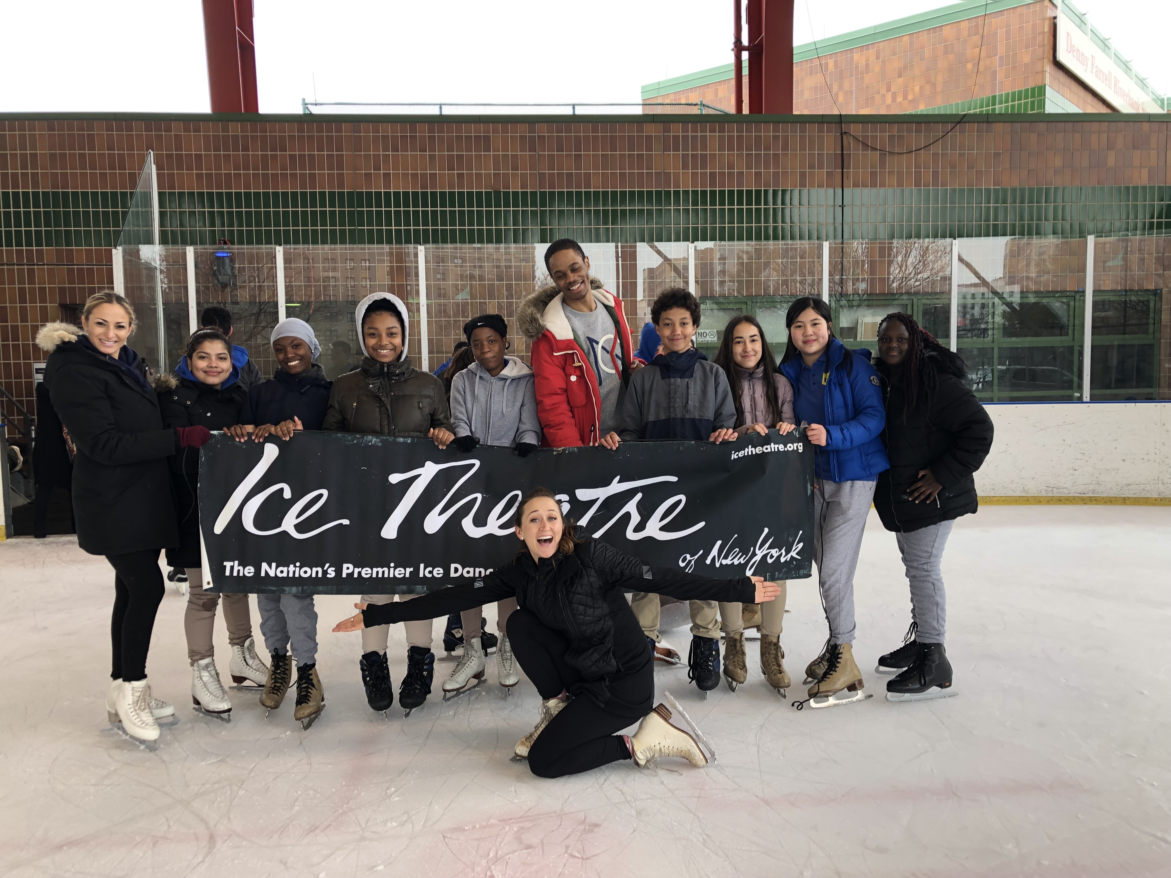 A group of NYC school children and teachers participating in ITNY's outreach & education program, New Works and Young Artists Series.