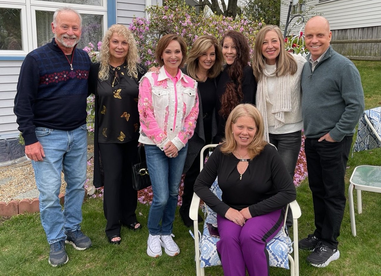 Members of the 1980 U.S. Olympic figure skating team reunite. (l-r) Charlie Tickner, Lisa-Marie Allen, Kitty Carruthers, Linda Fratianne, Tai Babilonia, Sandy Lenz, Sheryl Franks and Scott Hamilton.
