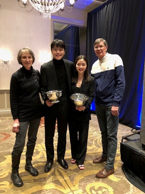 Janice and Terry Collins, with Maia and Alex Shibutani