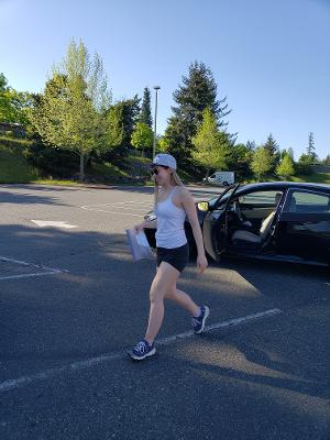 running cards to healthcare workers