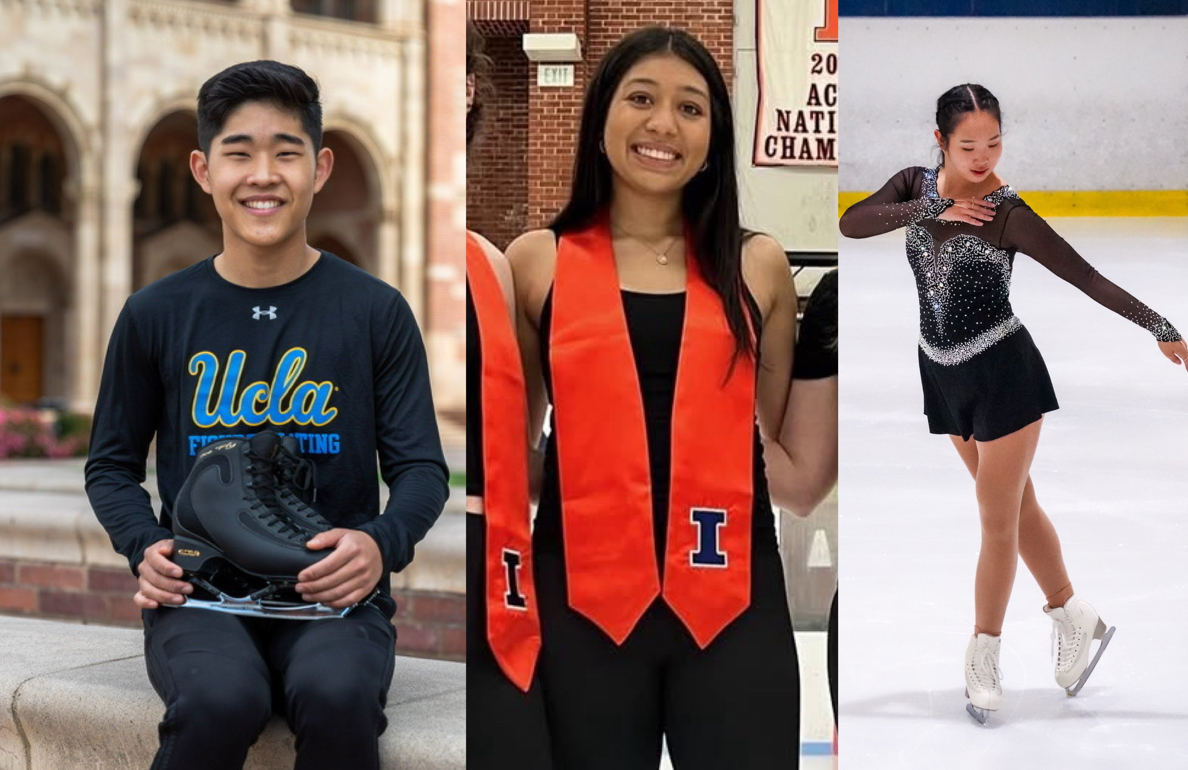 Collage of photos of Joon Soo Kim, Meghna Shankar and Sherry Chen
