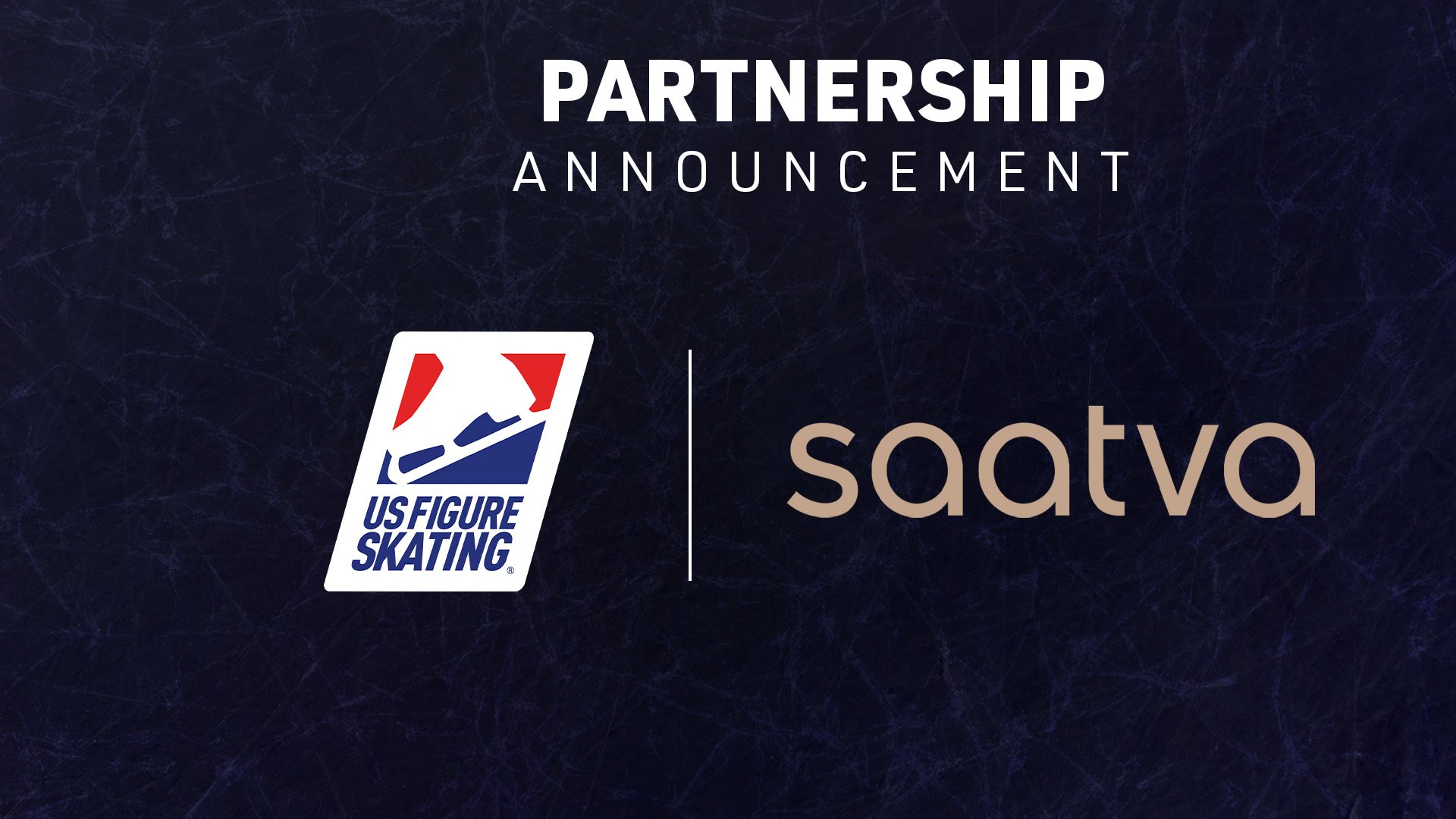 The U.S. Figure Skating and Saatva logos with the words "Partnership Announcement" above