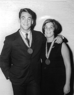 Vivian and Ronald Joseph with their medals.