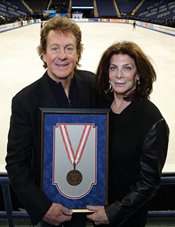 Vivian and Ronald Joseph with their medals in Greensboro in 2015.