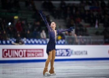 Alysa Liu finishes her free skate at the 2019 Junior Grand Prix Final