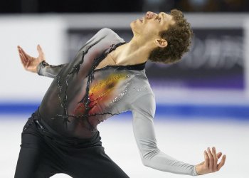 Jason Brown skates his free skate at Skate Canada International
