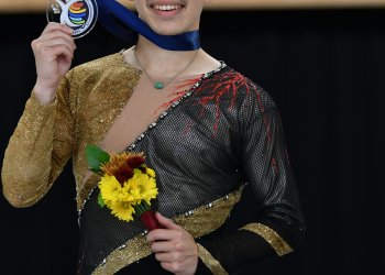 Jimmy Ma poses with silver medal at U.S. International Classic