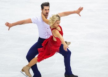 Madison Hubbell and Zachary Donohue Competing