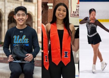 Collage of photos of Joon Soo Kim, Meghna Shankar and Sherry Chen