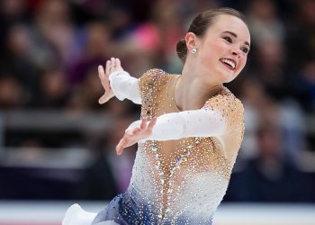 Mariah Bell in her free skate in 2019