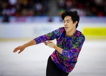 Nathan Chen during his free skate at the U.S. Figure Skating Championships