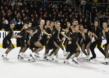 Haydenettes perform their free skate at the 2020 U.S. Synchronized Skating Championships