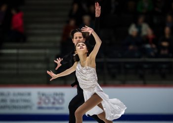 Avonley Nguyen and Vadym Kolesnik at Junior Worlds